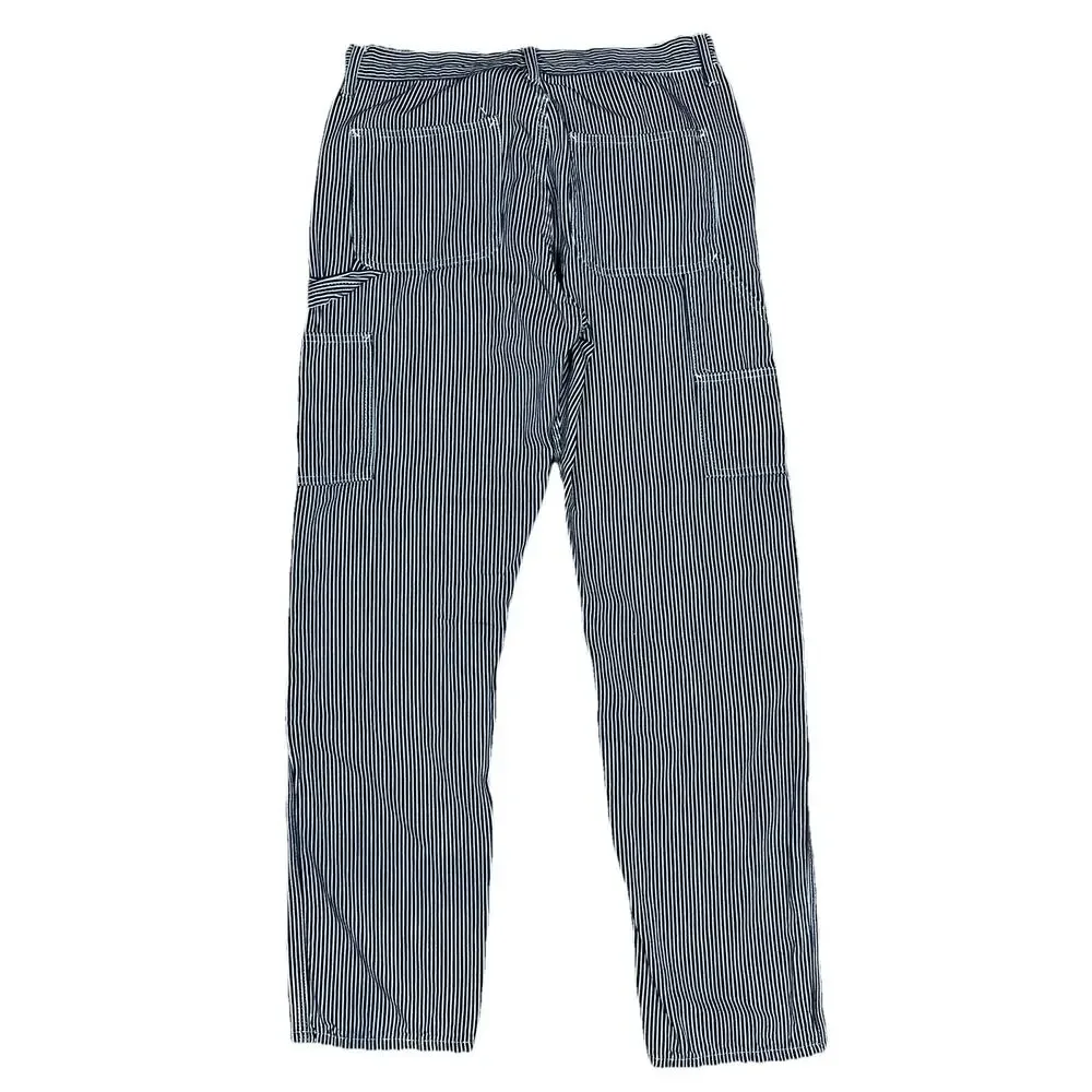 GAP Blue Stripe Double Knee Carpenter Pants‎ Size 31x31 Railroad Hickory